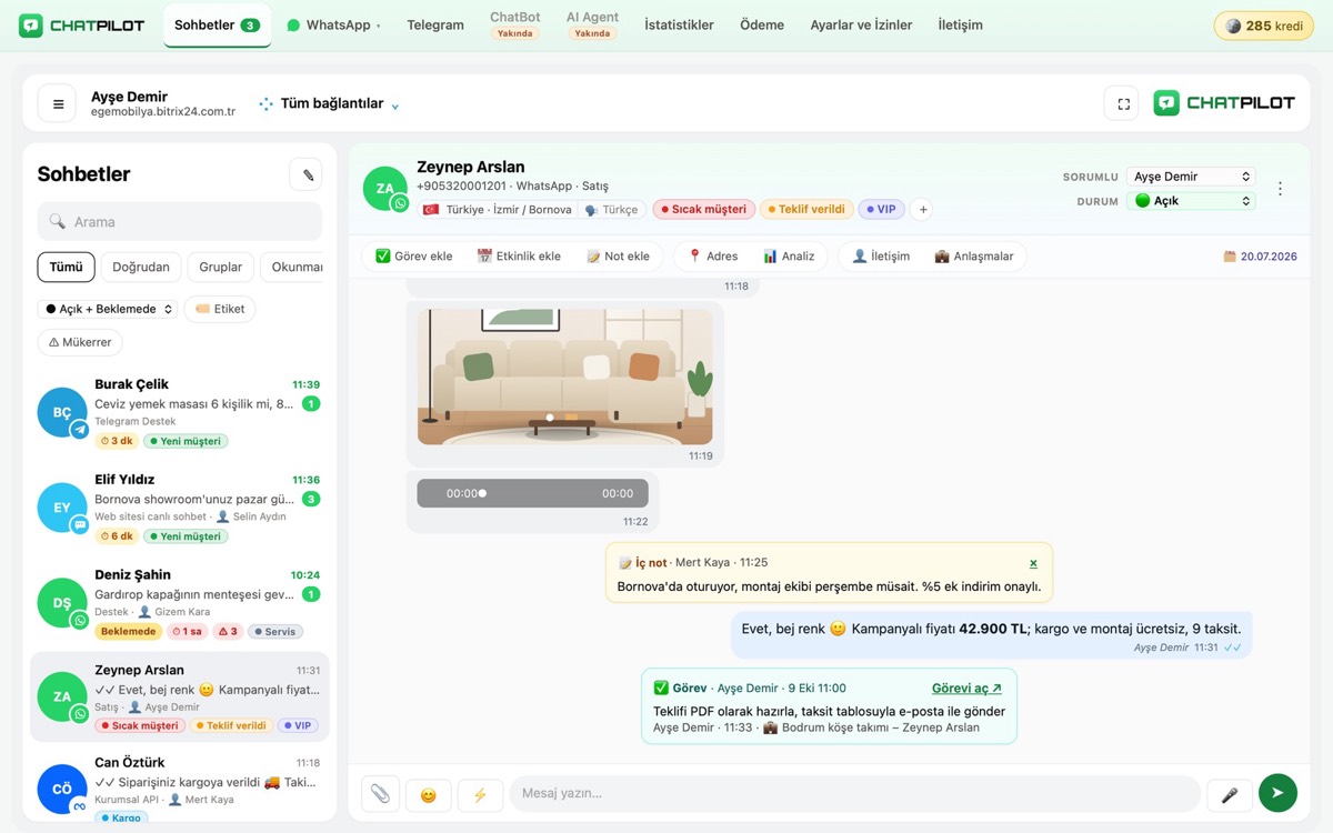 ChatPilot · Gelen kutusu